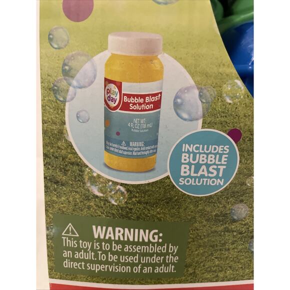 Play Day Push N Bubble Mower Toy with Realistic Sounds! & 4oz Bubble Solution - Picture 3 of 6